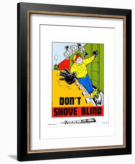 Don't Shove Blind-null-Framed Giclee Print