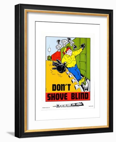 Don't Shove Blind-null-Framed Giclee Print