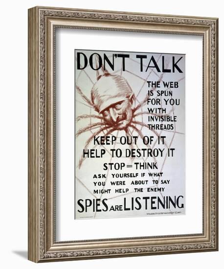 "Don't Talk", C.1918-null-Framed Giclee Print