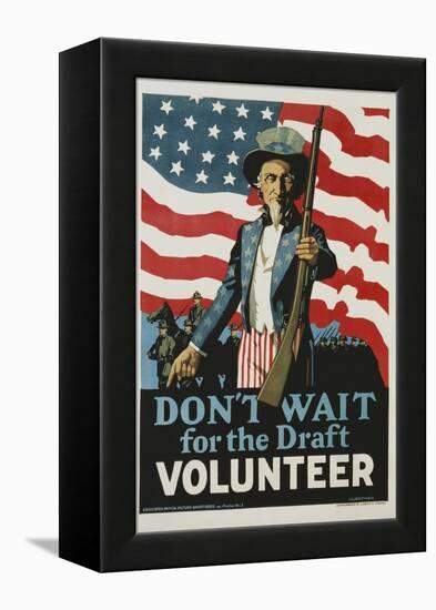 Don't Wait for the Draft, Volunteer Recruitment Poster-null-Framed Premier Image Canvas