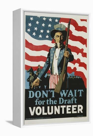 Don't Wait for the Draft, Volunteer Recruitment Poster-null-Framed Premier Image Canvas