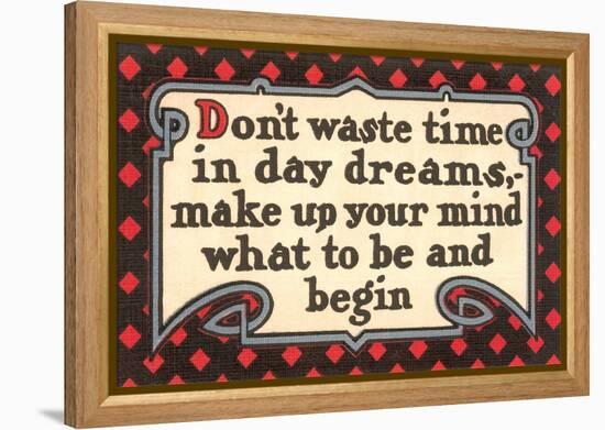 Don't Waste Tim in Daydreams-null-Framed Stretched Canvas