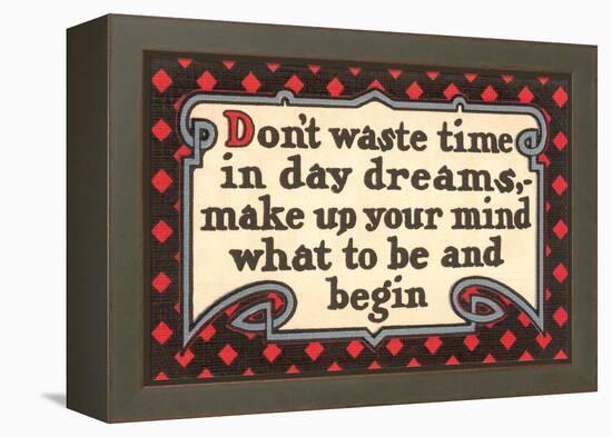 Don't Waste Tim in Daydreams-null-Framed Stretched Canvas