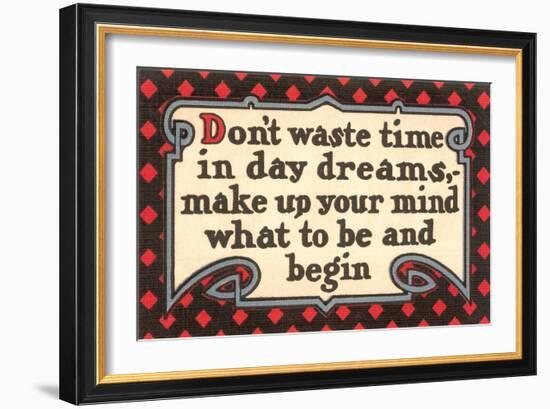 Don't Waste Tim in Daydreams-null-Framed Art Print