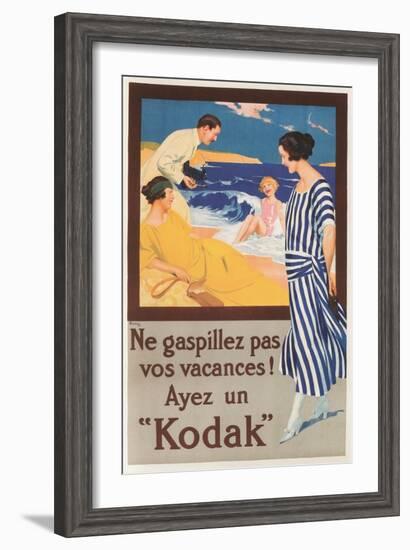 Don't Waste Your Vacation, Kodak-null-Framed Art Print