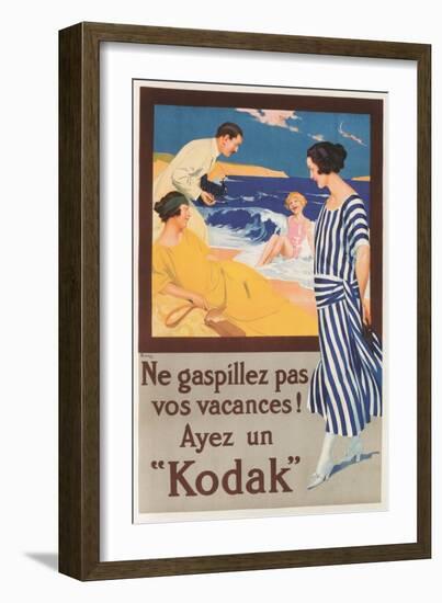 Don't Waste Your Vacation, Kodak-null-Framed Art Print