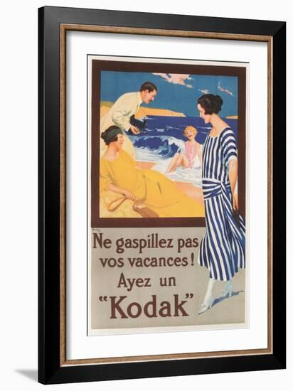 Don't Waste Your Vacation, Kodak-null-Framed Art Print