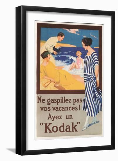 Don't Waste Your Vacation, Kodak-null-Framed Art Print