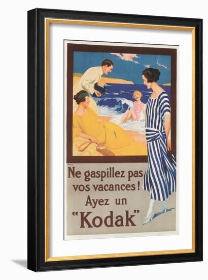 Don't Waste Your Vacation, Kodak--Framed Art Print