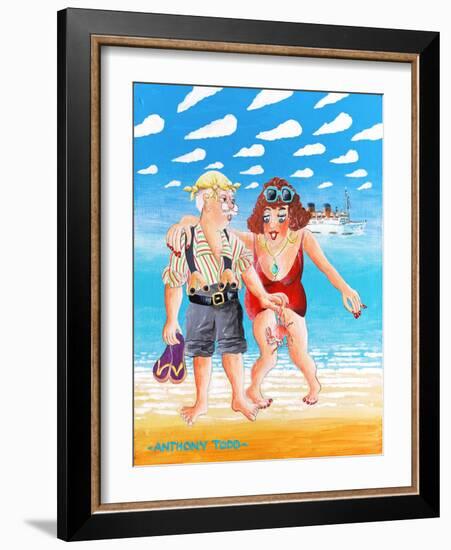 Don't You Bring that Crab near Me! Screams Brenda Running from the Beach-Tony Todd-Framed Giclee Print