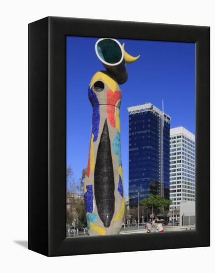 Dona I Ocell (Woman and Bird) Sculpture by Joan Miro, Barcelona, Catalunya, Spain, Europe-Rolf Richardson-Framed Premier Image Canvas