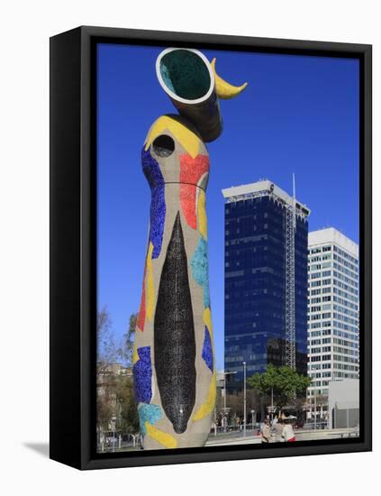 Dona I Ocell (Woman and Bird) Sculpture by Joan Miro, Barcelona, Catalunya, Spain, Europe-Rolf Richardson-Framed Premier Image Canvas