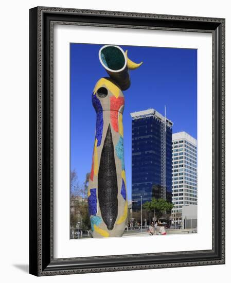 Dona I Ocell (Woman and Bird) Sculpture by Joan Miro, Barcelona, Catalunya, Spain, Europe-Rolf Richardson-Framed Photographic Print