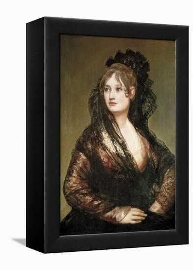 Doña Isabel De Porcel-Francisco de Goya-Framed Stretched Canvas