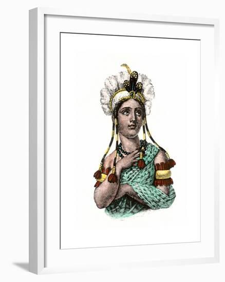 Dona Marina, La Malinche, Native Interpreter for Hernando Cortes, Spanish Conquest of Aztec Mexico-null-Framed Giclee Print