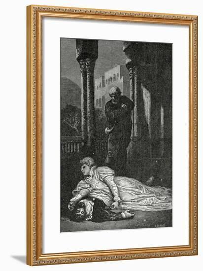 Dona Sol Dies on Hernani’S Corpse, 19th Century-Francois Nicolas Chifflart-Framed Giclee Print