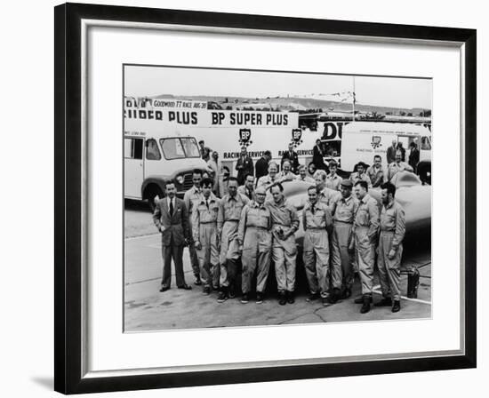 Donald Campbell and the Bluebird Team, Goodwood, 22nd July 1960-null-Framed Photographic Print