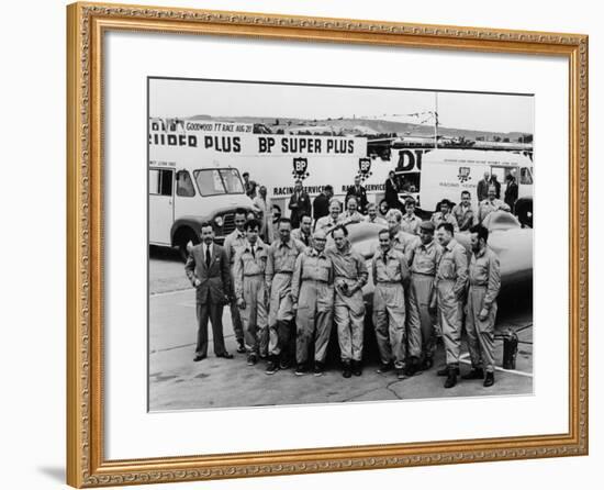 Donald Campbell and the Bluebird Team, Goodwood, 22nd July 1960-null-Framed Photographic Print