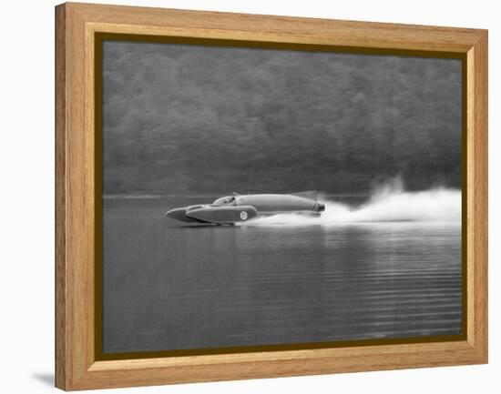 Donald Campbell in Bluebird K7, Coniston Water, Cumbria, 1958-null-Framed Premier Image Canvas