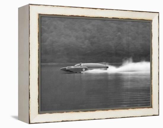 Donald Campbell in Bluebird K7, Coniston Water, Cumbria, 1958-null-Framed Premier Image Canvas