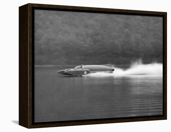 Donald Campbell in Bluebird K7, Coniston Water, Cumbria, 1958-null-Framed Premier Image Canvas