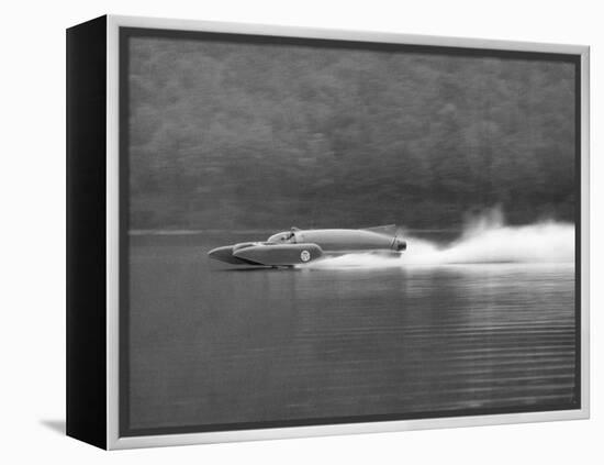 Donald Campbell in Bluebird K7, Coniston Water, Cumbria, 1958-null-Framed Premier Image Canvas