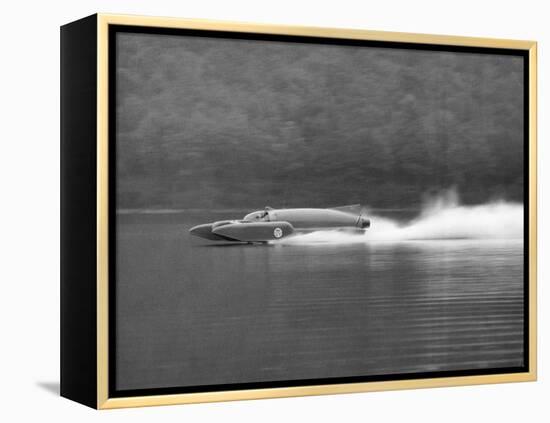 Donald Campbell in Bluebird K7, Coniston Water, Cumbria, 1958-null-Framed Premier Image Canvas