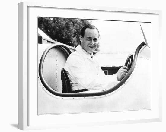 Donald Campbell, Son of Racing Great Sir Malcolm Campbell, in His Father's Speedboat, Blue Bird-null-Framed Photo