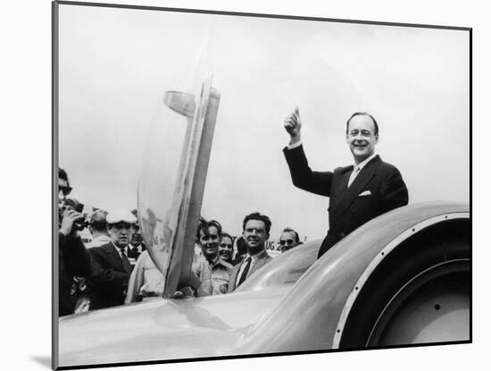 Donald Campbell with the Bluebird CN7 at the Goodwood Trials, July 1960-null-Mounted Photographic Print