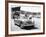 Donald Healey with an Austin Healey at a Motor Race-null-Framed Photographic Print