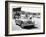 Donald Healey with an Austin Healey at a Motor Race-null-Framed Photographic Print