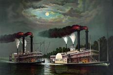 Race of the Steamers Robert. E. Lee and Natchez on the Mississippi-Donaldson-Stretched Canvas