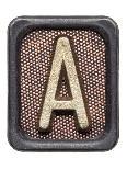 Metal Button Alphabet Letter O-donatas1205-Art Print