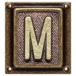 Metal Button Alphabet Letter M-donatas1205-Art Print