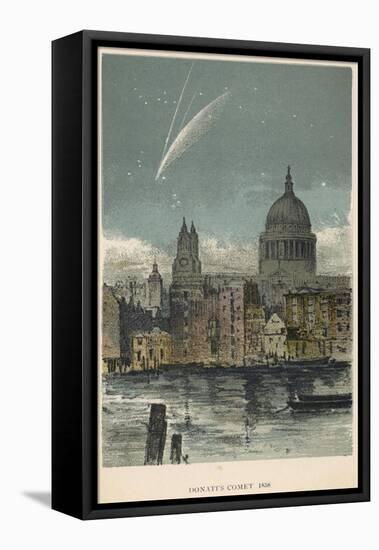 Donati's Comet of 1858 Viewed over St Paul's Cathedral, London, 1884-null-Framed Premier Image Canvas