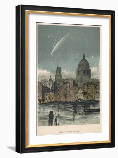 Donati's Comet of 1858 Viewed over St Paul's Cathedral, London, 1884-null-Framed Giclee Print
