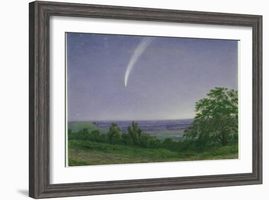 Donati's Comet, Oxford, 7.30Pm, 5th October 1858 (W/C and Bodycolour over Graphite on Paper)-J. M. W. Turner-Framed Giclee Print