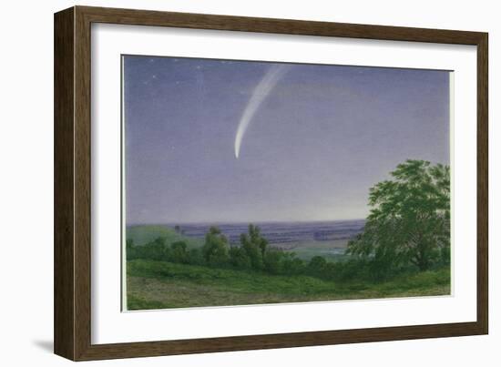 Donati's Comet, Oxford, 7.30Pm, 5th October 1858 (W/C and Bodycolour over Graphite on Paper)-J. M. W. Turner-Framed Giclee Print