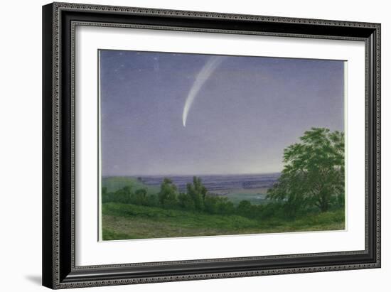 Donati's Comet, Oxford, 7.30Pm, 5th October 1858 (W/C and Bodycolour over Graphite on Paper)-J. M. W. Turner-Framed Giclee Print