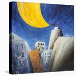 Sotto una grande luna gialla-Donato Larotonda-Stretched Canvas