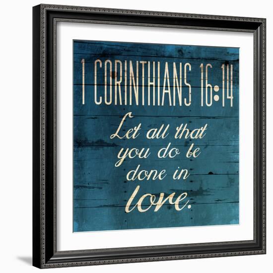 Done In Love Clean-Jace Grey-Framed Art Print