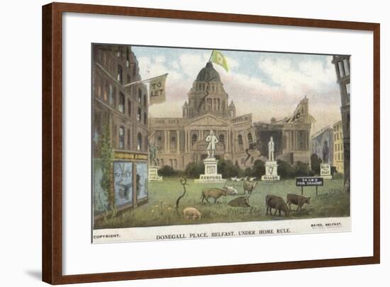 Donegall Place, Belfast, under Home Rule-null-Framed Giclee Print