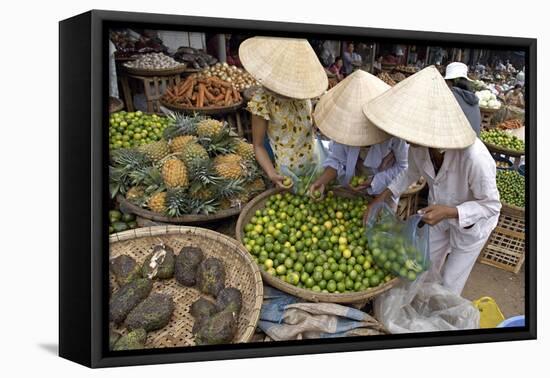 Dong Ba Market, Hue, Vietnam, Indochina, Southeast Asia, Asia-Bruno Morandi-Framed Premier Image Canvas