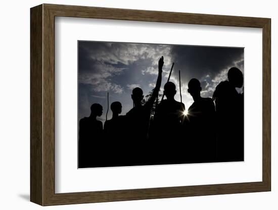 Donga participants, Ethiopia-Art Wolfe-Framed Photographic Print