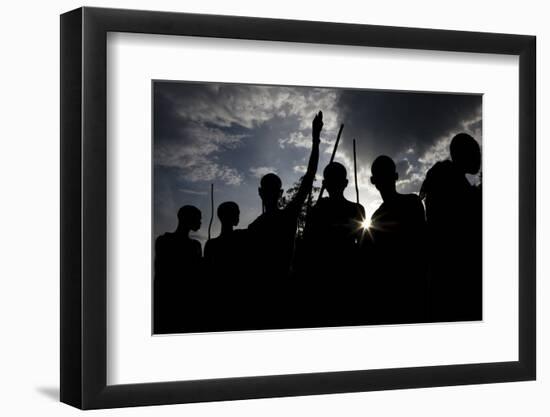 Donga participants, Ethiopia-Art Wolfe-Framed Photographic Print