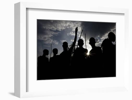 Donga participants, Ethiopia-Art Wolfe-Framed Photographic Print