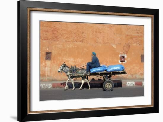 Donkey And Cart Transportation-Johnny Greig-Framed Photographic Print