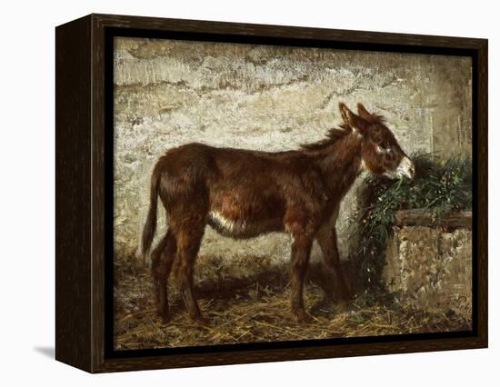 Donkey at Crib-Filippo Palizzi-Framed Premier Image Canvas