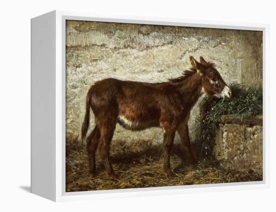 Donkey at Crib-Filippo Palizzi-Framed Premier Image Canvas