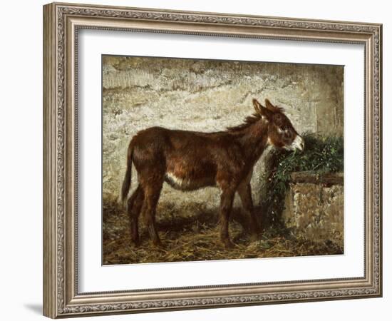 Donkey at Crib-Filippo Palizzi-Framed Giclee Print